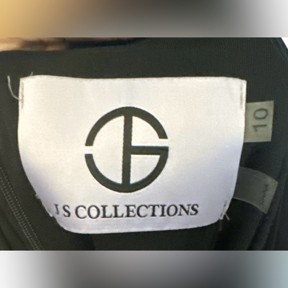 JS Collections Black Dress with Ruffle Detail, and a Sheer top - Picture 5 of 5